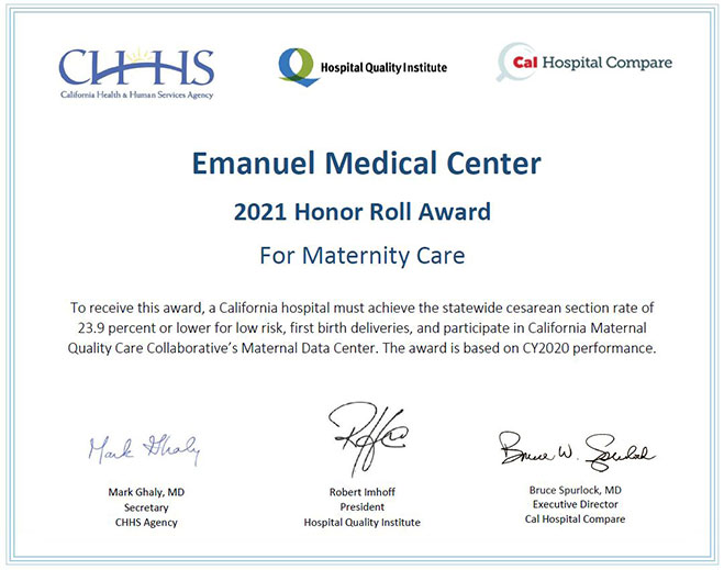 emanuel-medical-center-earns-maternity-honor-roll-award